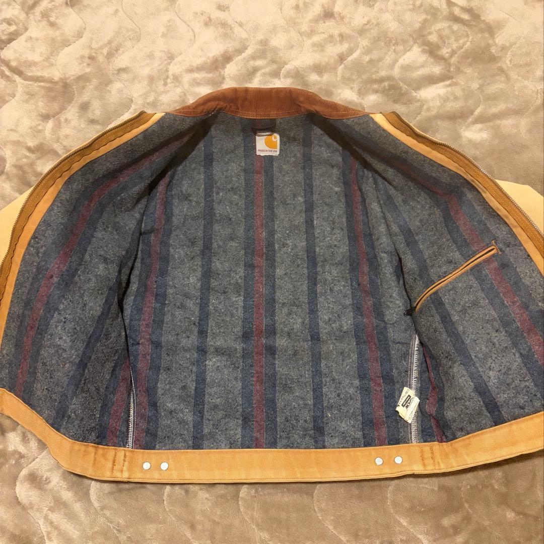carharttデトロイトジャケットダックブランケットUSA製90S カーハート