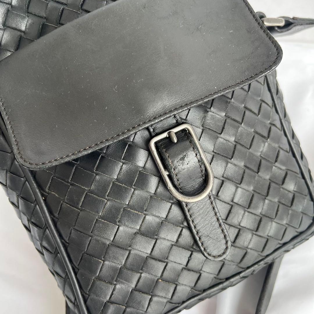 ✨️極美品✨️ BOTTGAVENETA イントレチャート ショルダーバッグ　黒