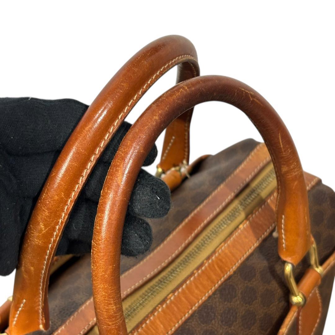 CELINE セリーヌ マカダム　レザー　ボストンバッグ　ハンドバッグ