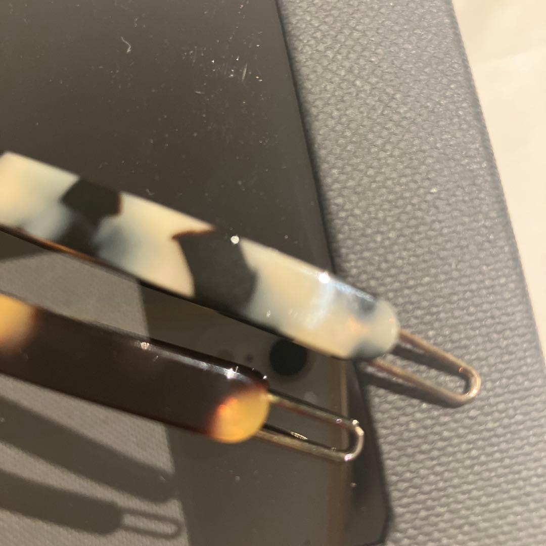 【新品未使用】ALEXANDRE DE PARIS べっこう柄ヘアピン2本セット