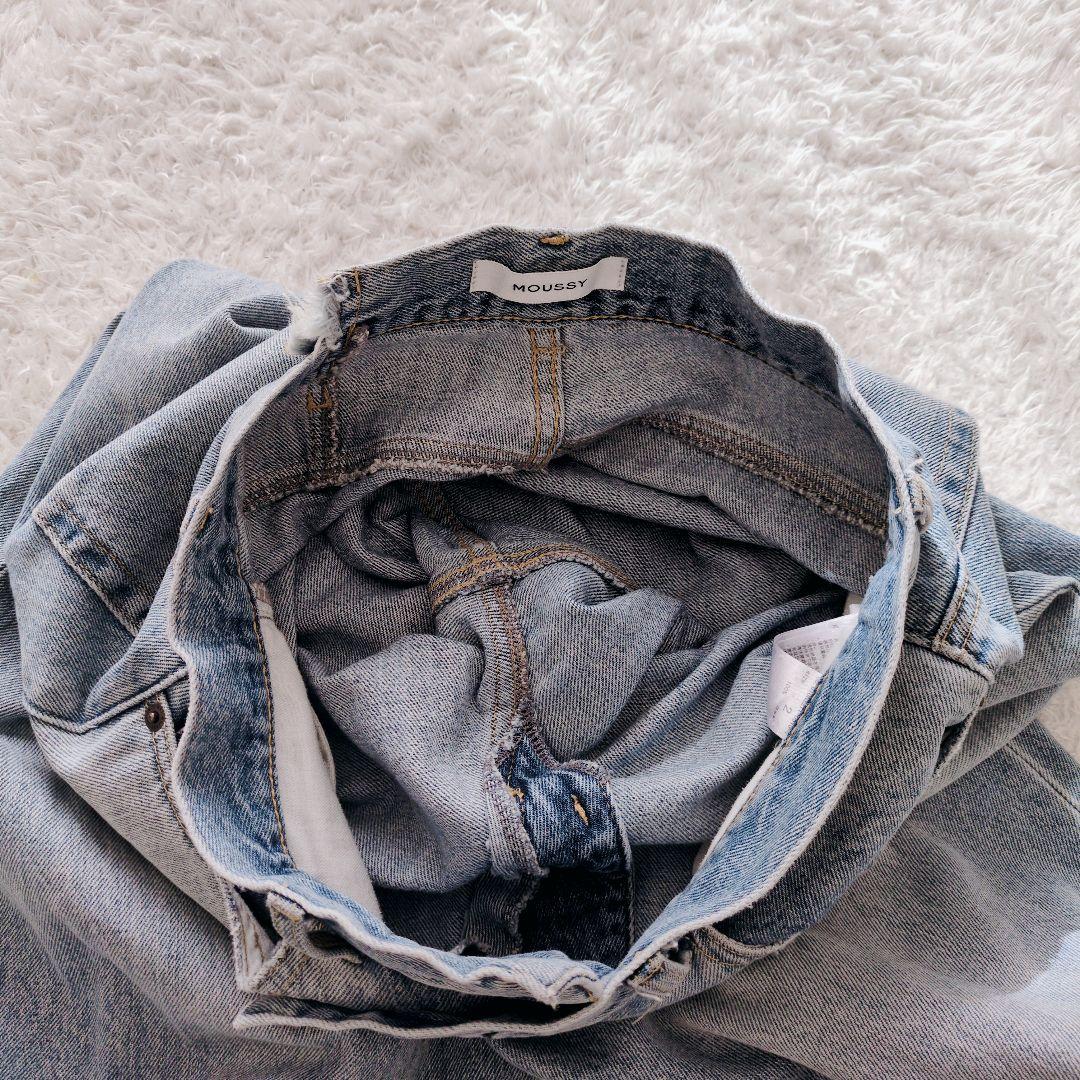 MOUSSY　CROSS WAIST WIDE STRAIGHT　サイズ2