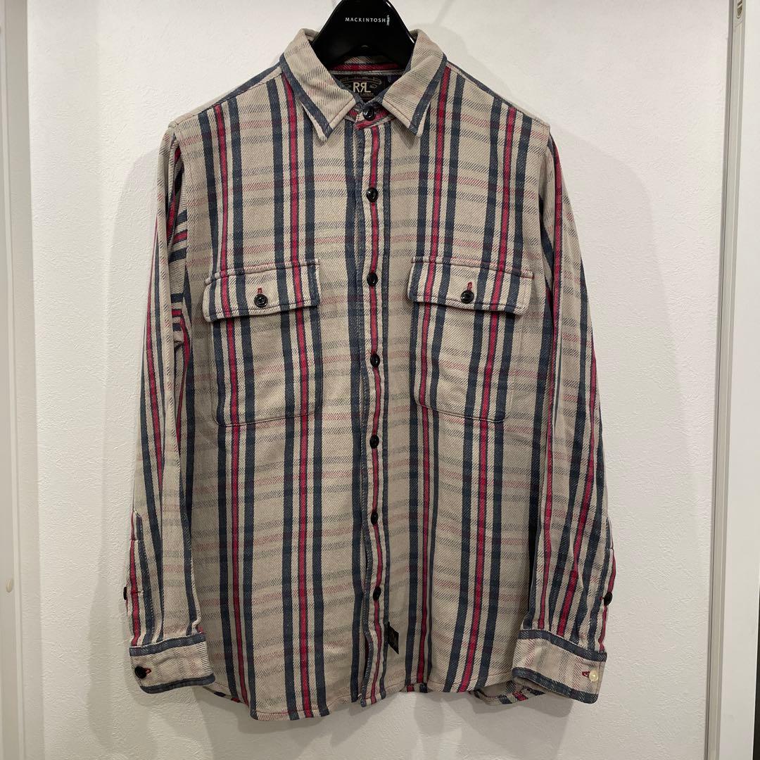 RRL ラルフローレン　三ツ星　チェック柄ネルシャツ S ダブルアールエル