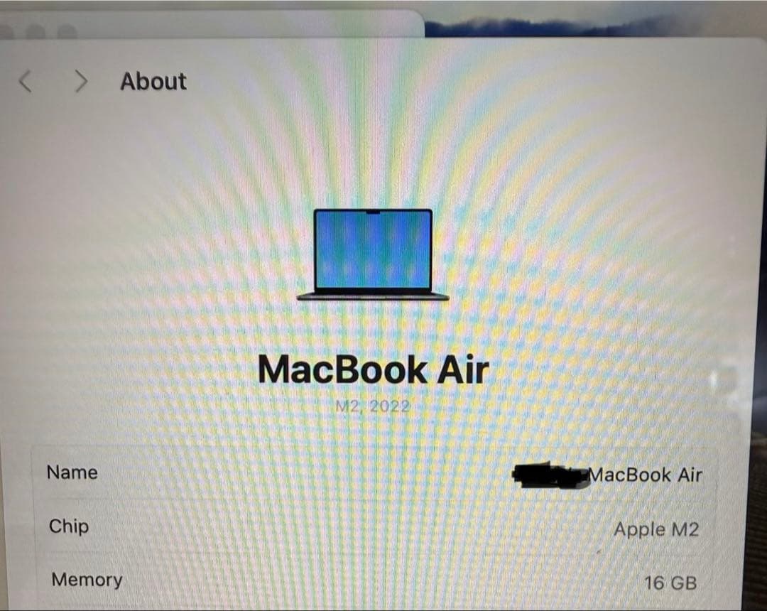 MacBook Air 2022 16GB 256GB 未使用に近い