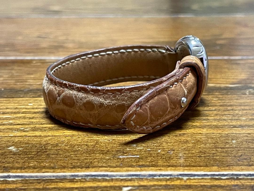 AccaLMIE レザーブレスレット シルバー アカルミー クロコ