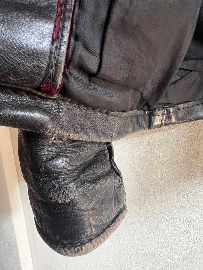 【古着】レザー シングルライダースジャケット