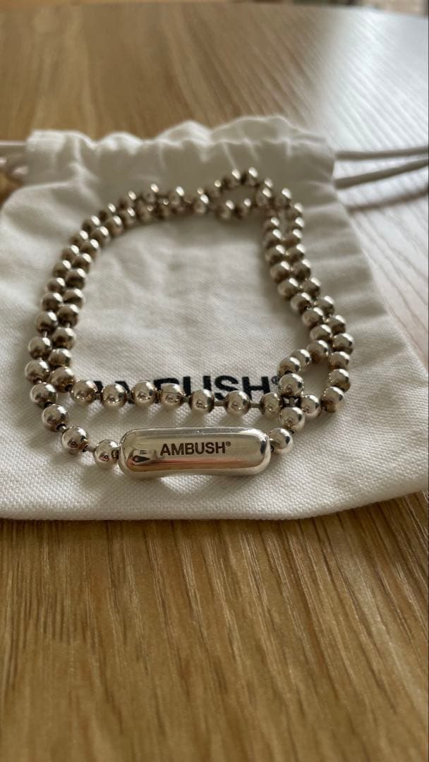 AMBUSH ボールチェーンネックレス シルバー