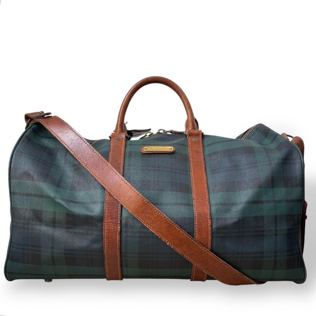 Vintage Polo Ralph Lauren☆チェック柄 ボストンバッグ