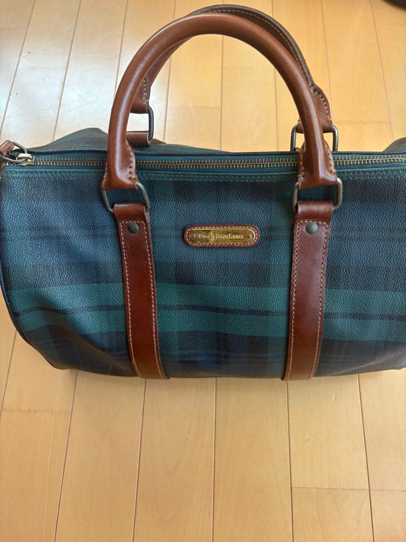 ✨️美品✨️ ポロラルフローレン ミニボストンバッグ ブラックウォッチ PVC