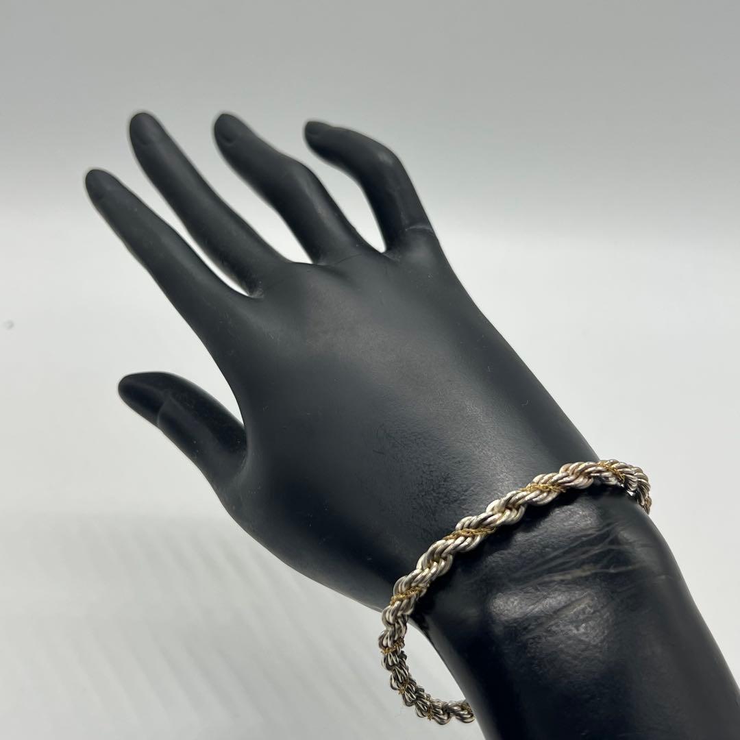 ティファニー TIFFANY&CO ツイストロープチェーンブレスレット コンビ