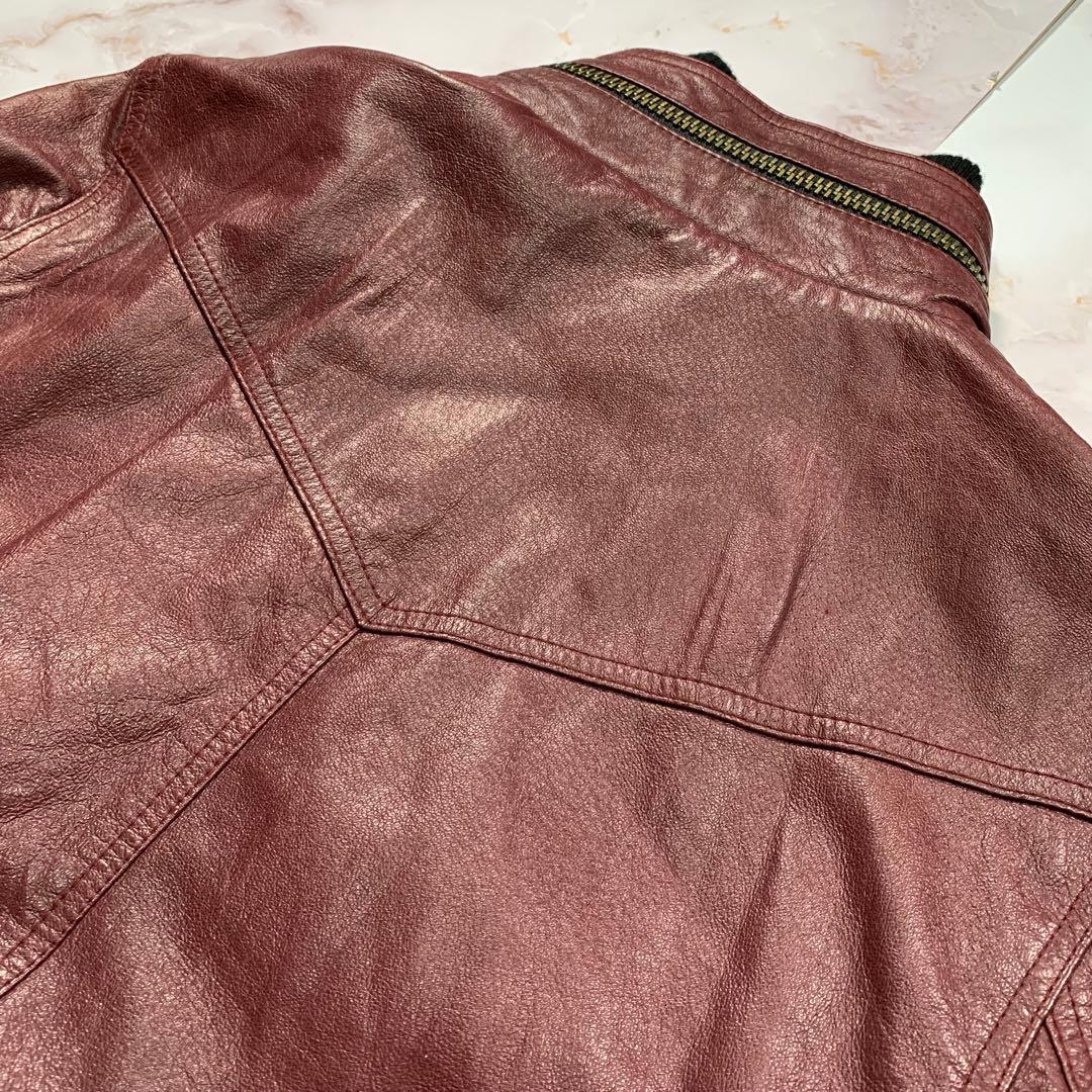 JACKROSEジャックローズピッグレザー ハイネック シングルライダース