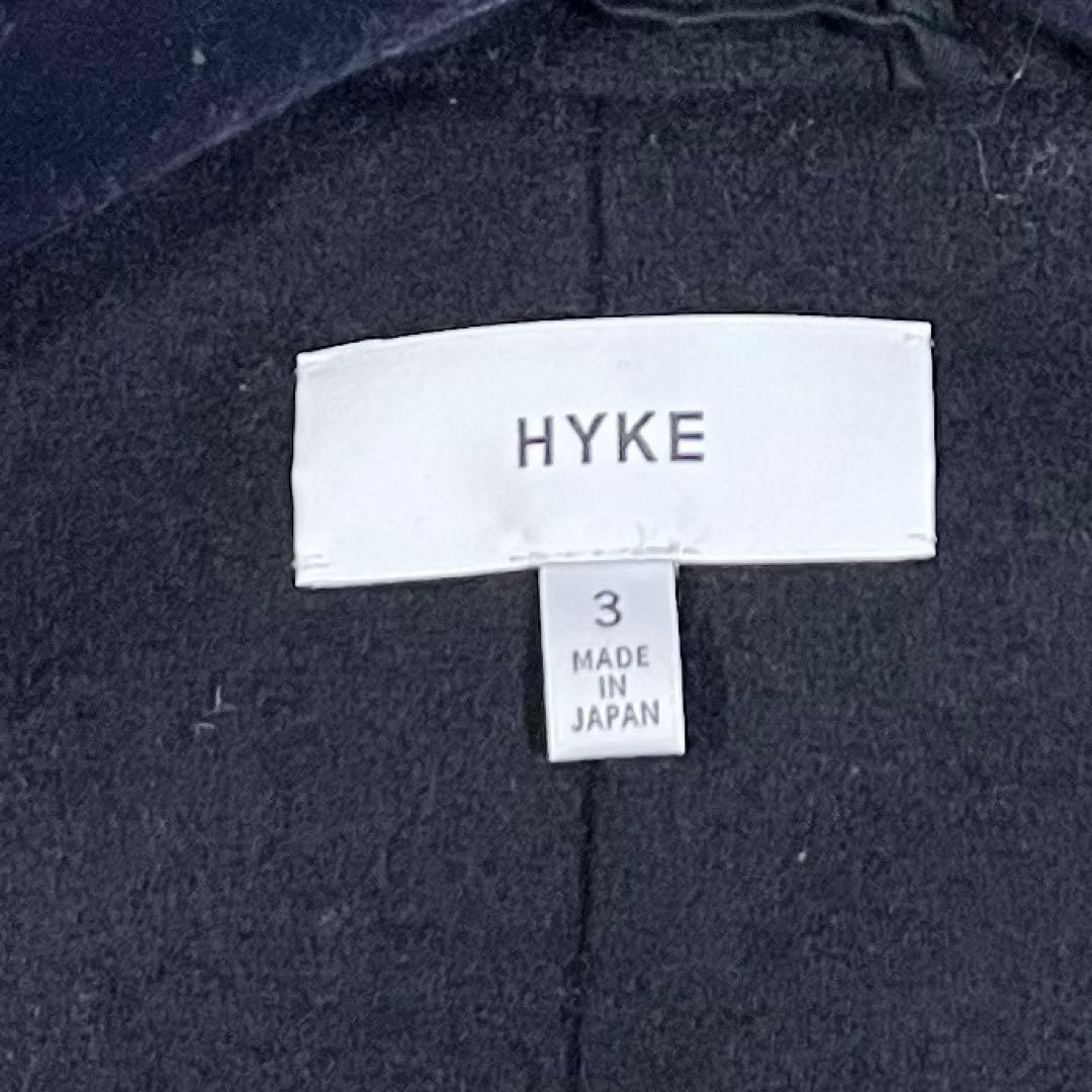 美品✨ HYKE　ハイク　名品ダッフル コート　黒トグル　大きいサイズ　サイズ3