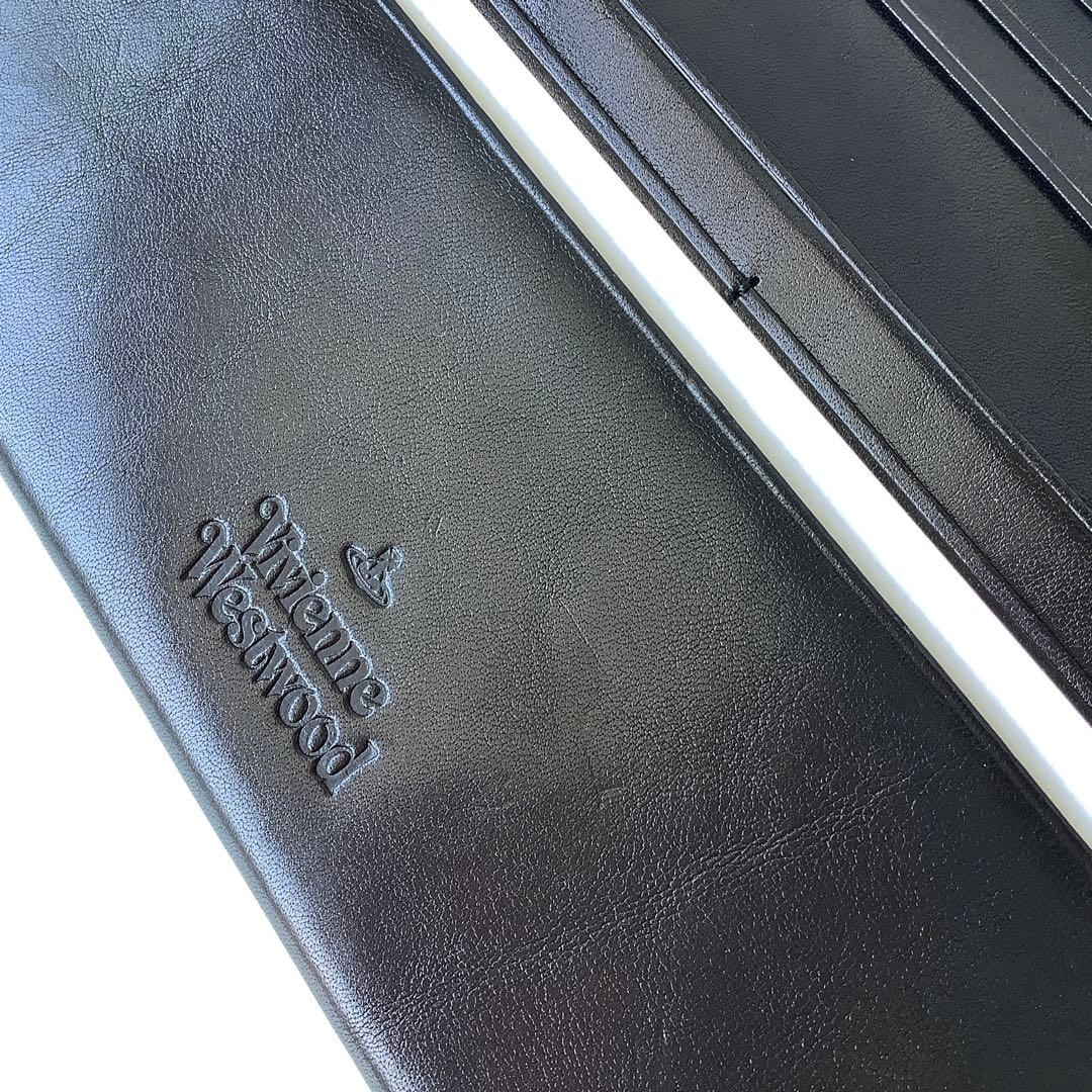 新品 ★ヴィヴィアンウエストウッド★エンベロープかぶせ長財布 スタンプ★ブラック