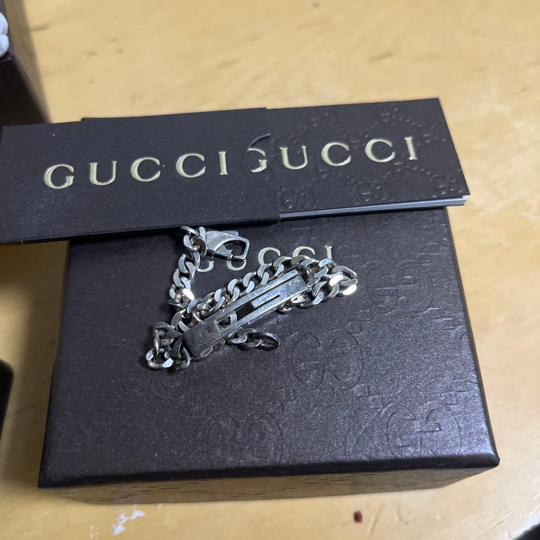 GUCCI　チェーンブレスレット 喜平 シルバー