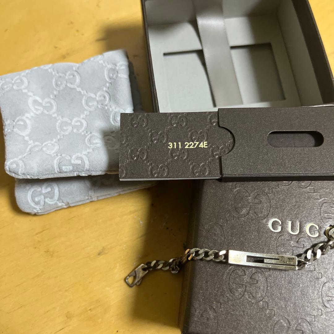 GUCCI　チェーンブレスレット 喜平 シルバー