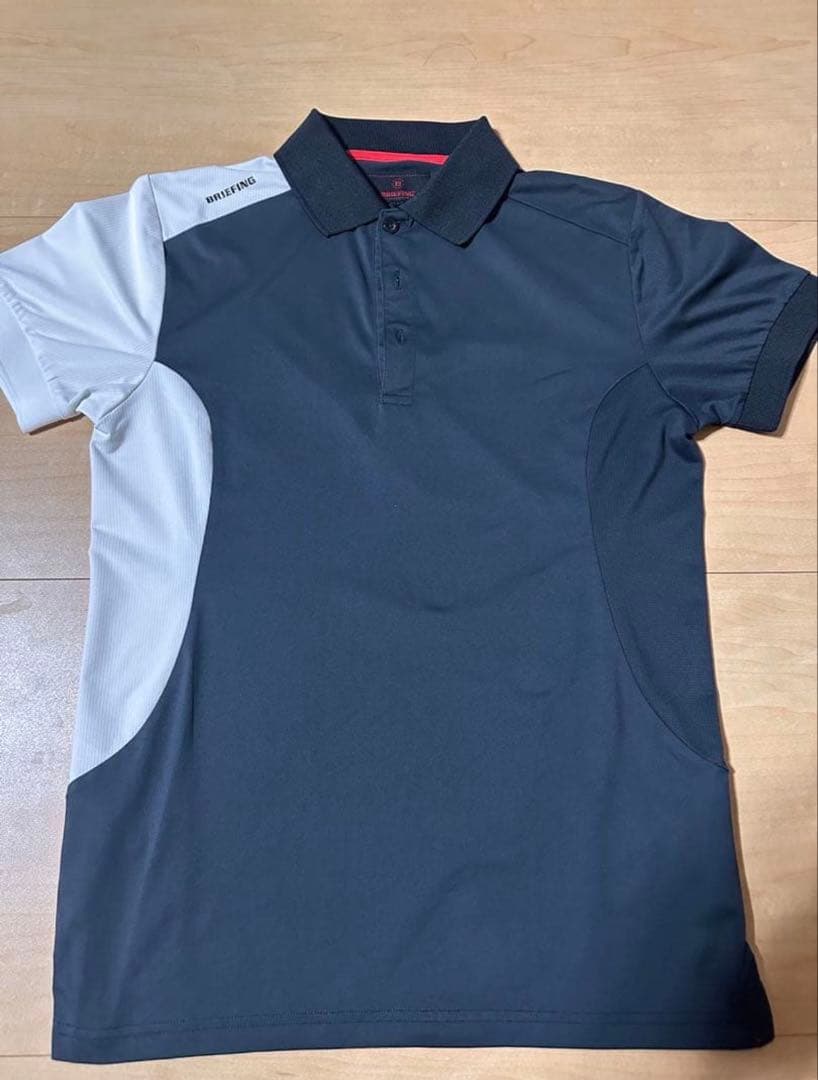 BRIEFING ポロシャツ ダークグレー/ホワイト