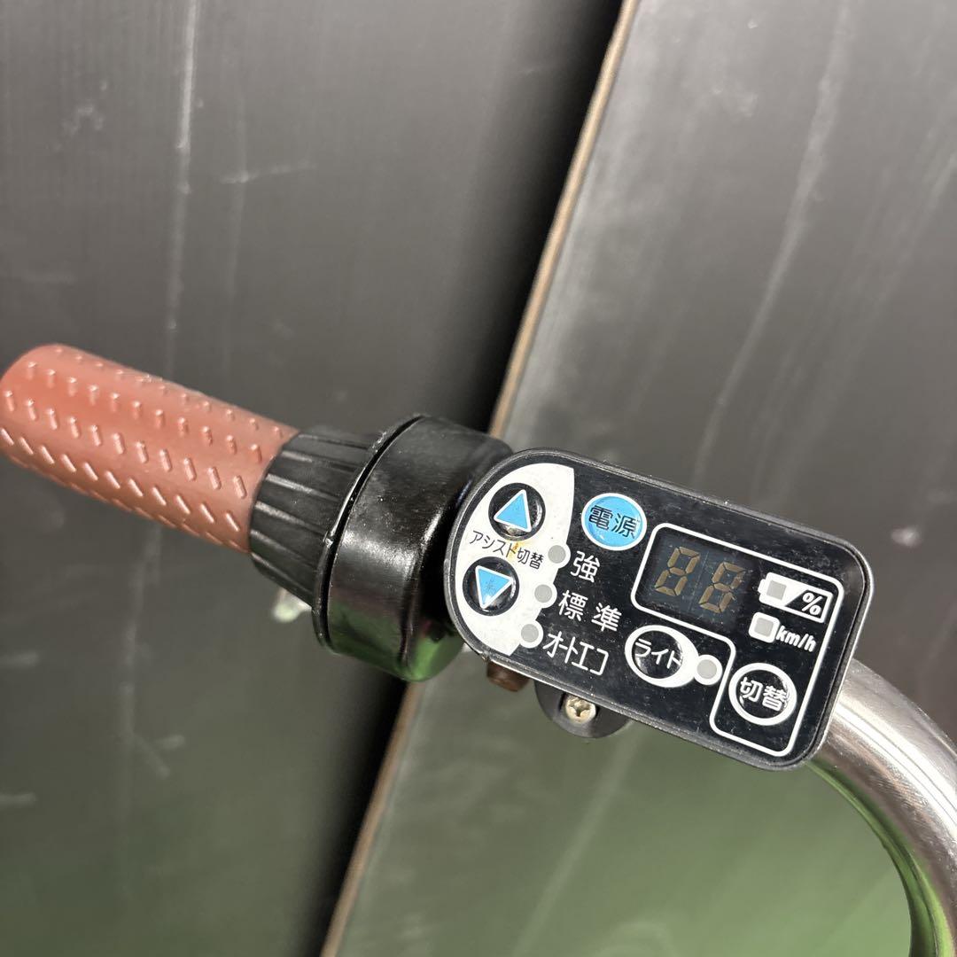 電動自転車 YAMAHA PAS Raffini ブラウン 3人乗り対応　83★