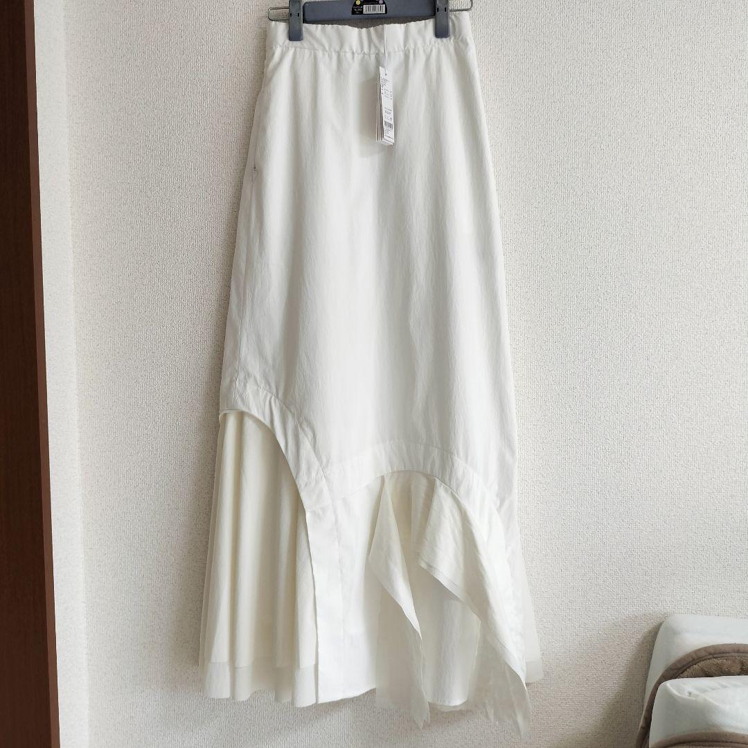 【新品】 UN3D. アンスリード レイヤーパーツスカート 白 ホワイト 36