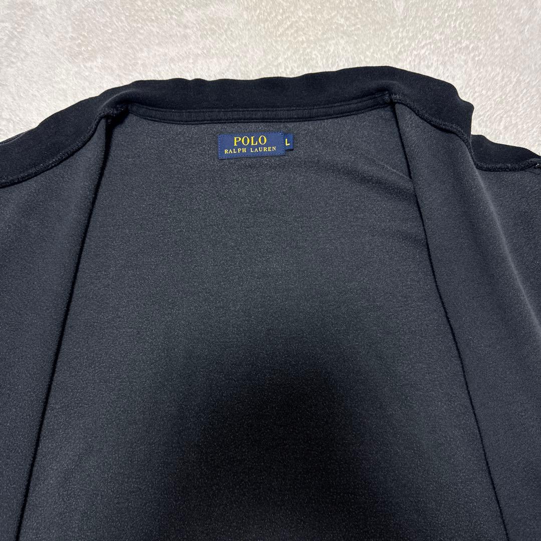美品 ポロラルフローレン トラックジャケット 現行 L ブラック ベロア 春秋冬