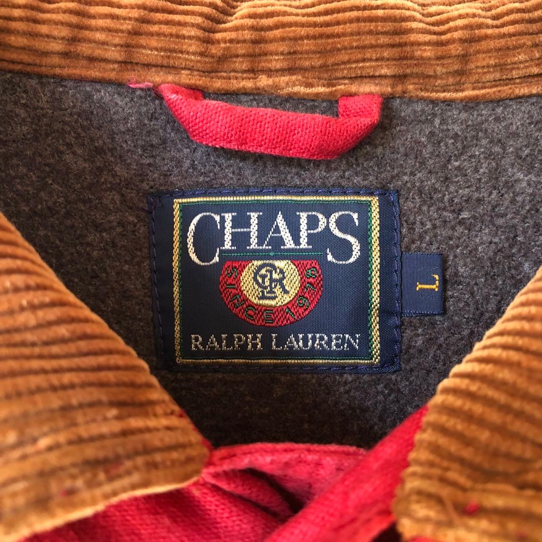 90s CHAPS ラルフローレン ファイヤーマンジャケット 襟コーディロイ