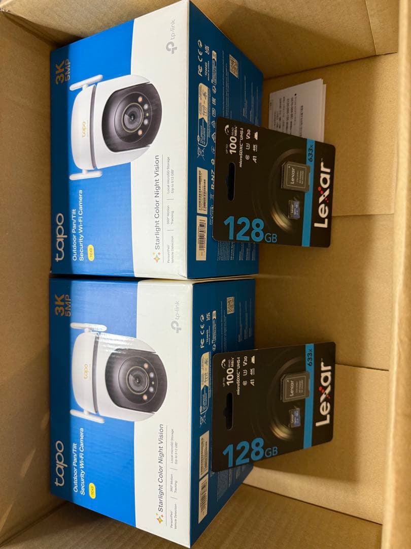 tapo TC43 500万画素 防犯カメラ 3K + Lexar 128GB