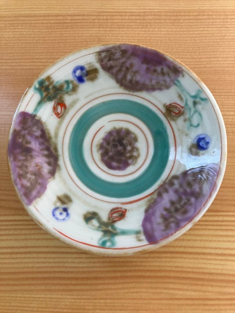 伊藤聡信 印判湯呑1点 色絵小皿2点