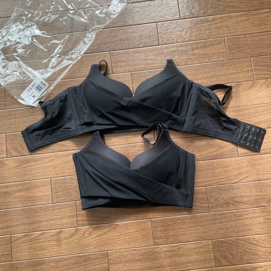 PGブラ ノンワイヤー ブラック2枚セット