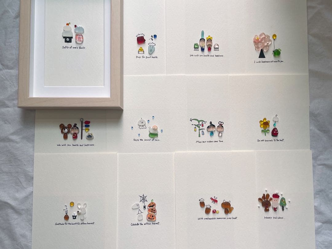 シーグラスアート　12か月カレンダー　　　　S-174