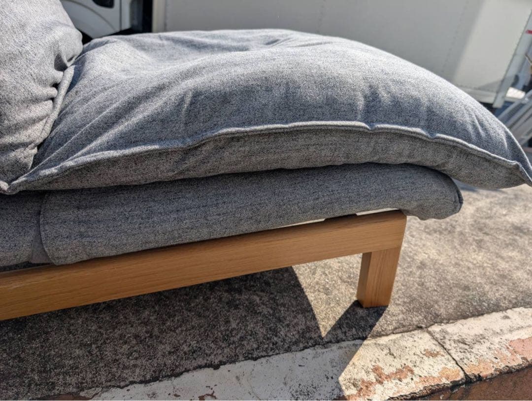 ＊東京都付近取引限定＊MUJI 無印良品　ハイバックリクライニングソファ グレー