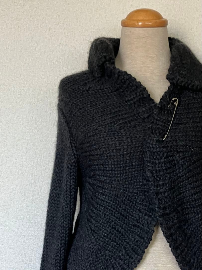 出品再開 トリココムデギャルソン ニットショートジャケット ピン付き