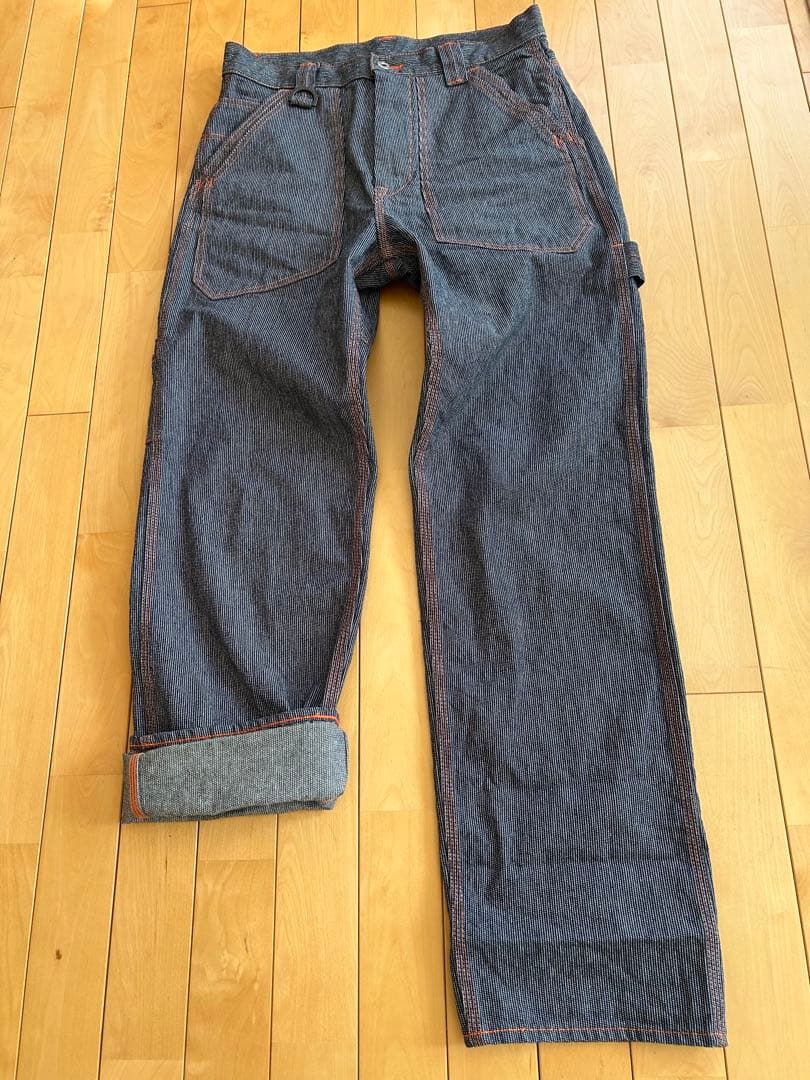 岡山デニム　ハイロック　ヒッコリーデニムパンツ　ユニセックス32インチ