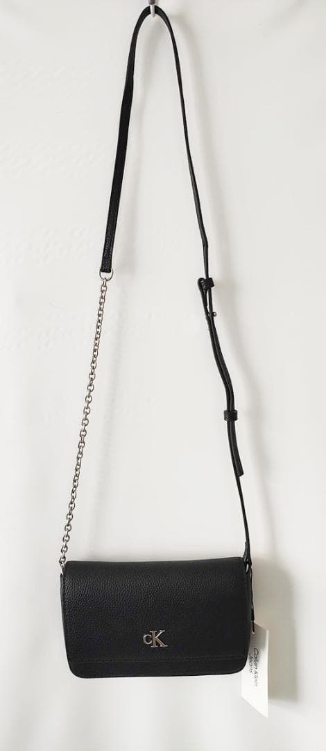 【新品】CK ロゴ カルバンクライン チェーン クロスボディバッグ ブラック