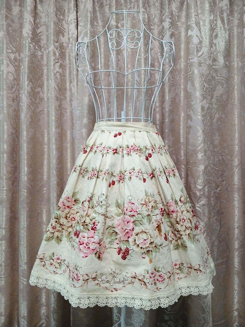 【ワケあり商品】BABY クロスローズプリントスカート