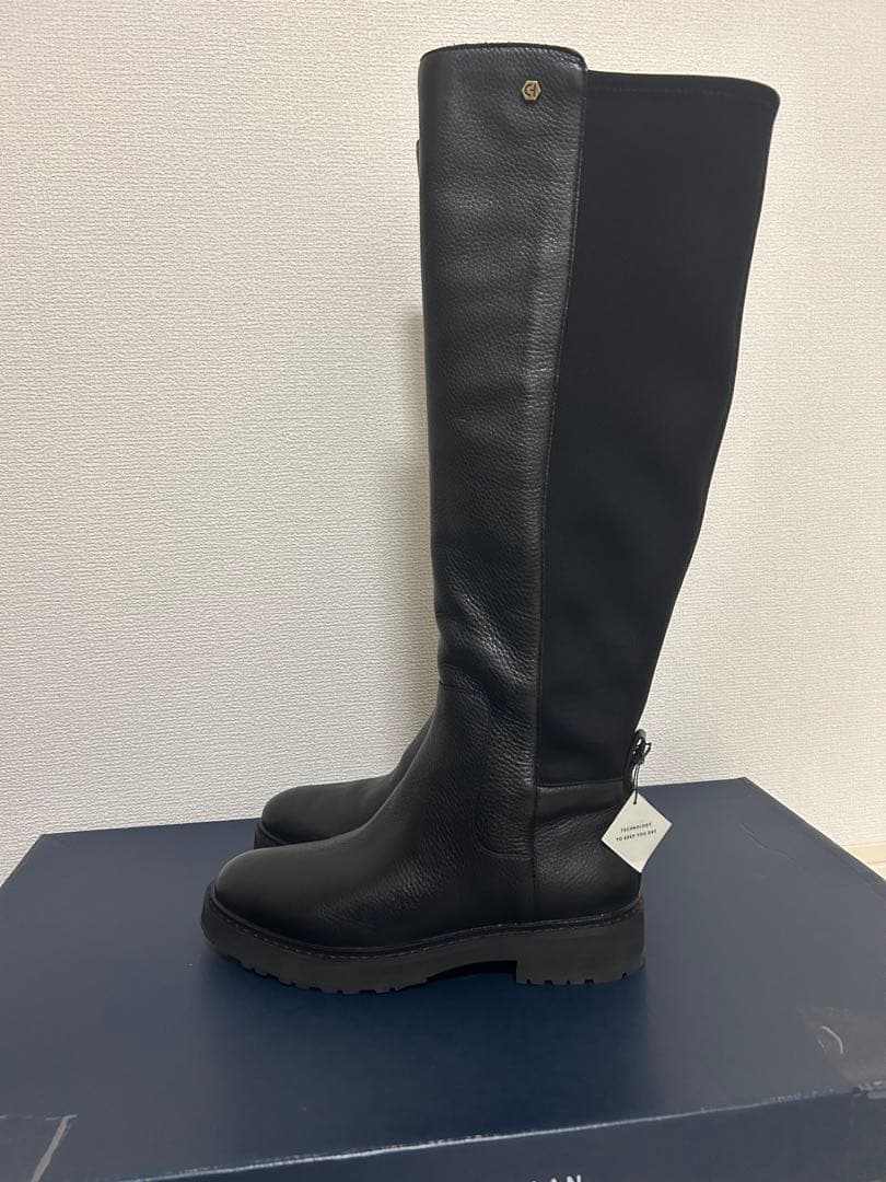[30-ff]COLE HAAN ブラックロングブーツ