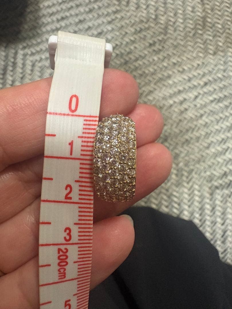 18金 YG２ctダイアモンドパヴェリング14号⭐︎H&C⭐︎ゲリラ値下げ！！