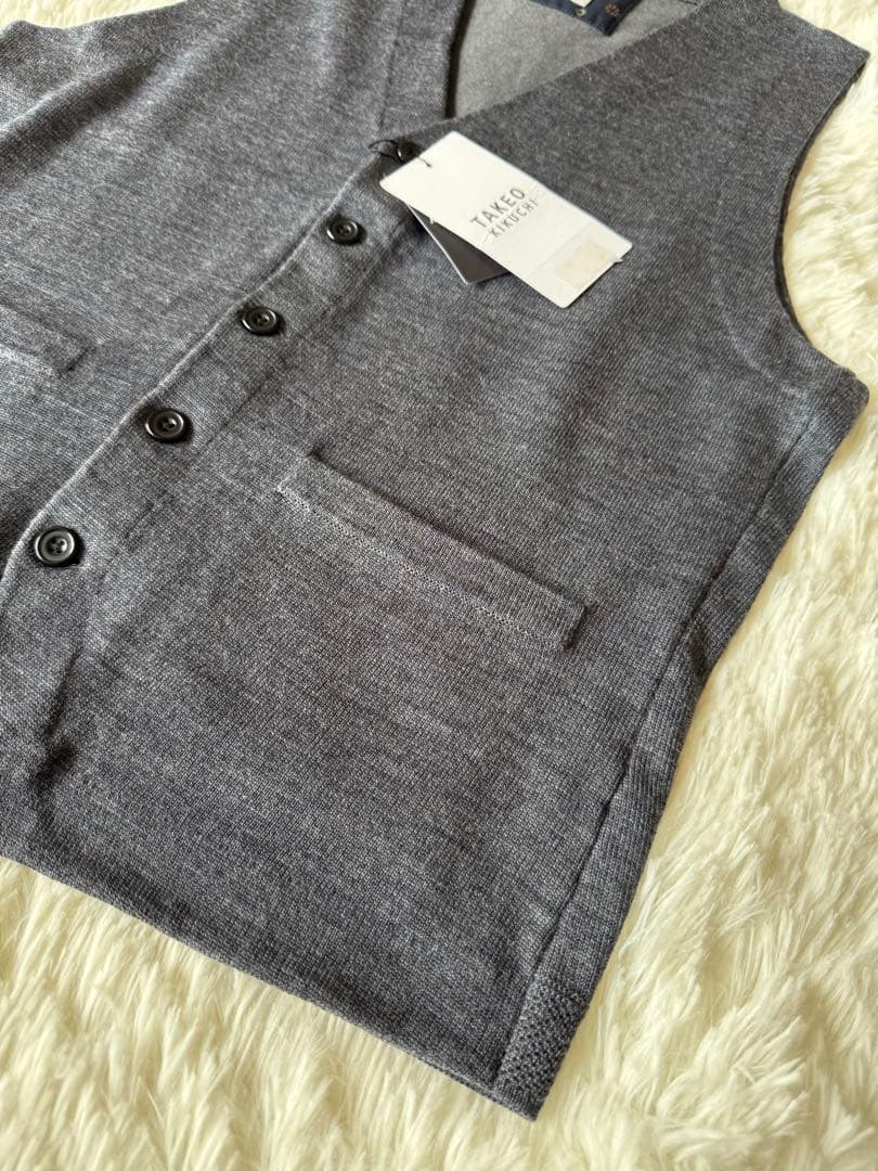 タケオキクチ⭐️ アンチピリング ニット ジレ ベスト M