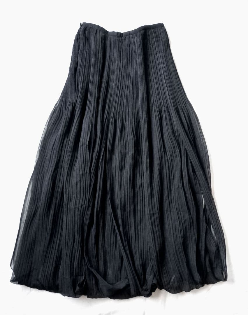 ISSEY MIYAKE　スカート　チュールプリーツ　マキシ丈　日本製　花びら