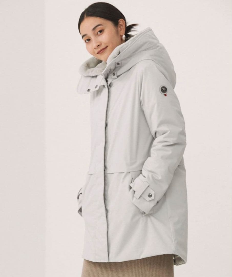 タグ付 ケープホーン エコダウンジャケット REMOTA ファー 42 グレー