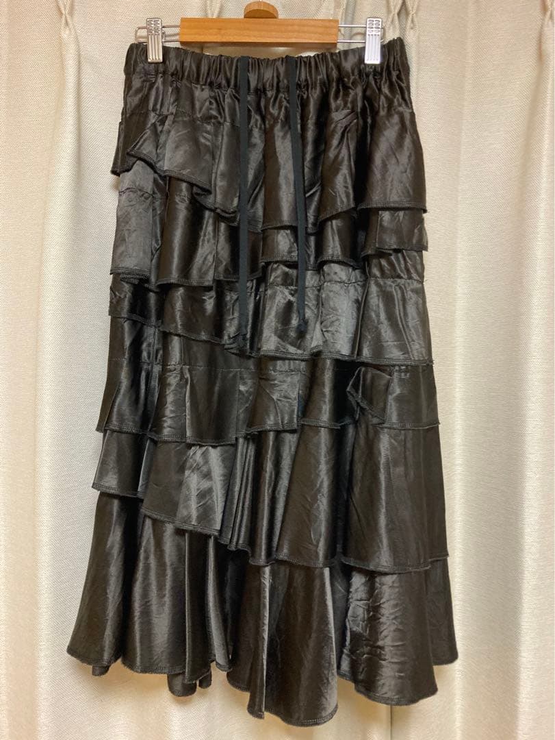 COMME des GARÇONS フリルロングスカート ブラック