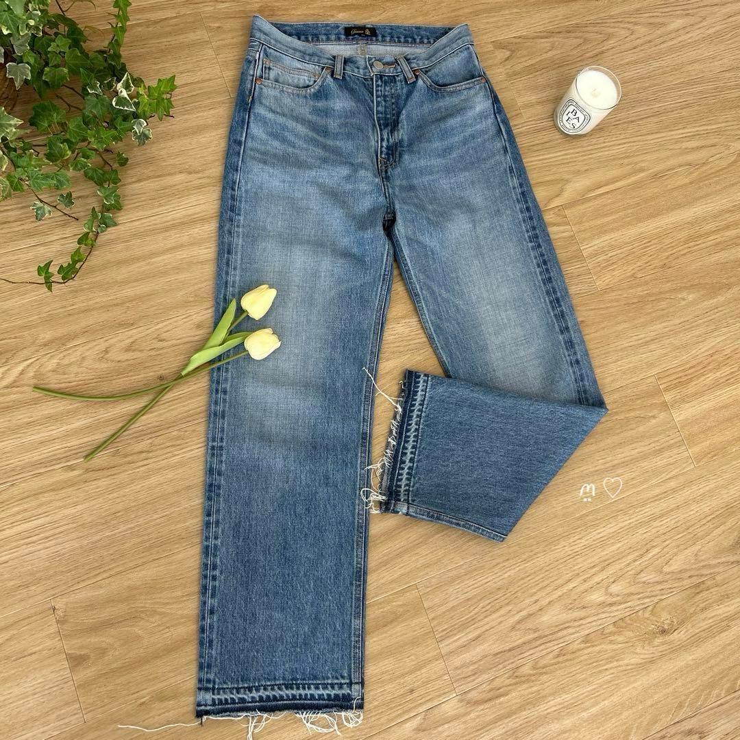 Drawerドゥロワー　ブリーチ5ポケットデニムパンツ34　ネイビー　定番現行品