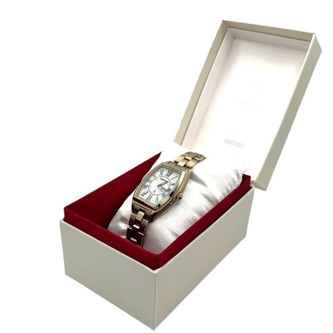 【美品/箱付き】セイコー ルキア 1Pダイヤ 電波ソーラー 腕時計 1063