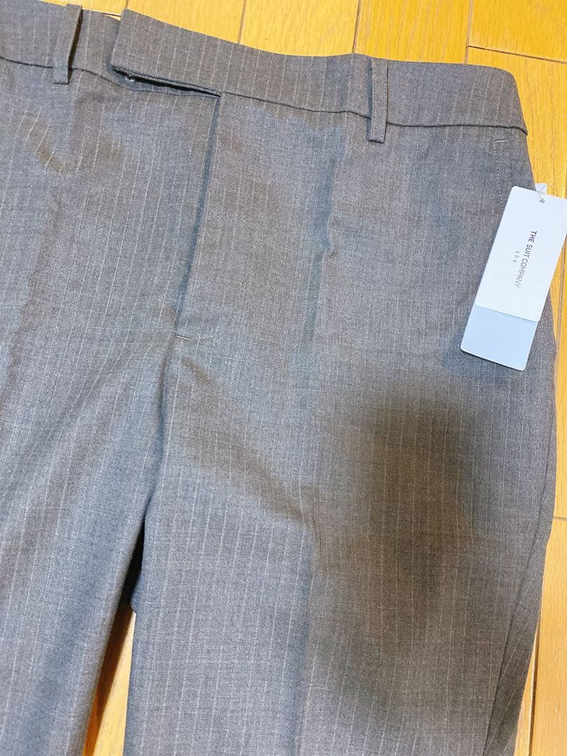 【新品タグ付き】 ザ スーツカンパニー グレー 40ストライプ ウォッシャブル