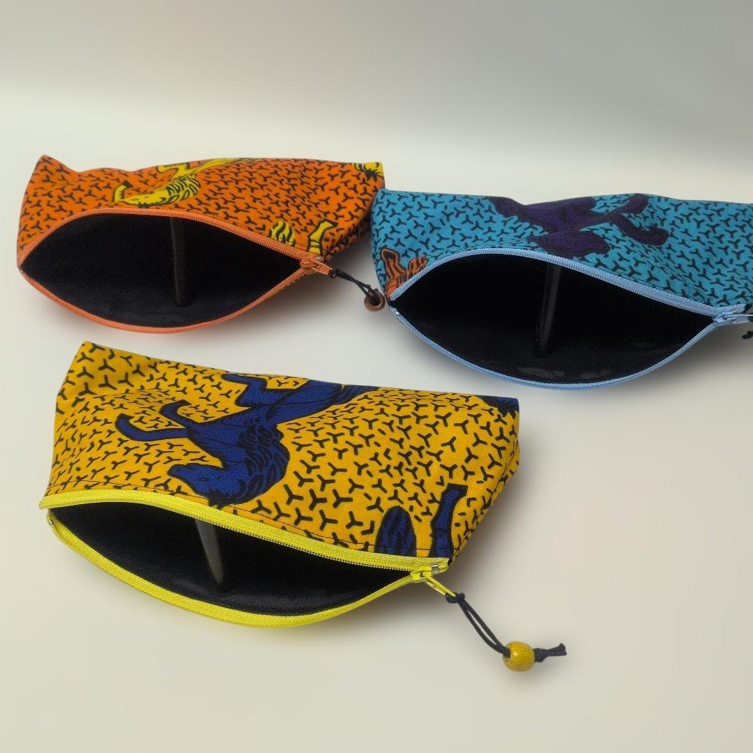 アフリカンがま口オーダーページ　アフリカ布馬柄