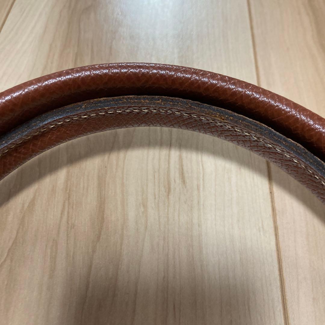 ブラウン ボストンバッグ ナイロン・レザー