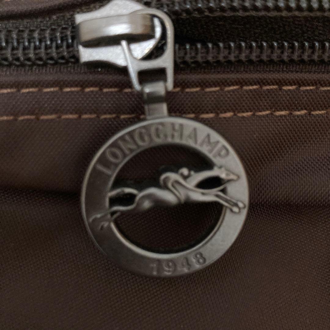 ブラウン ボストンバッグ ナイロン・レザー