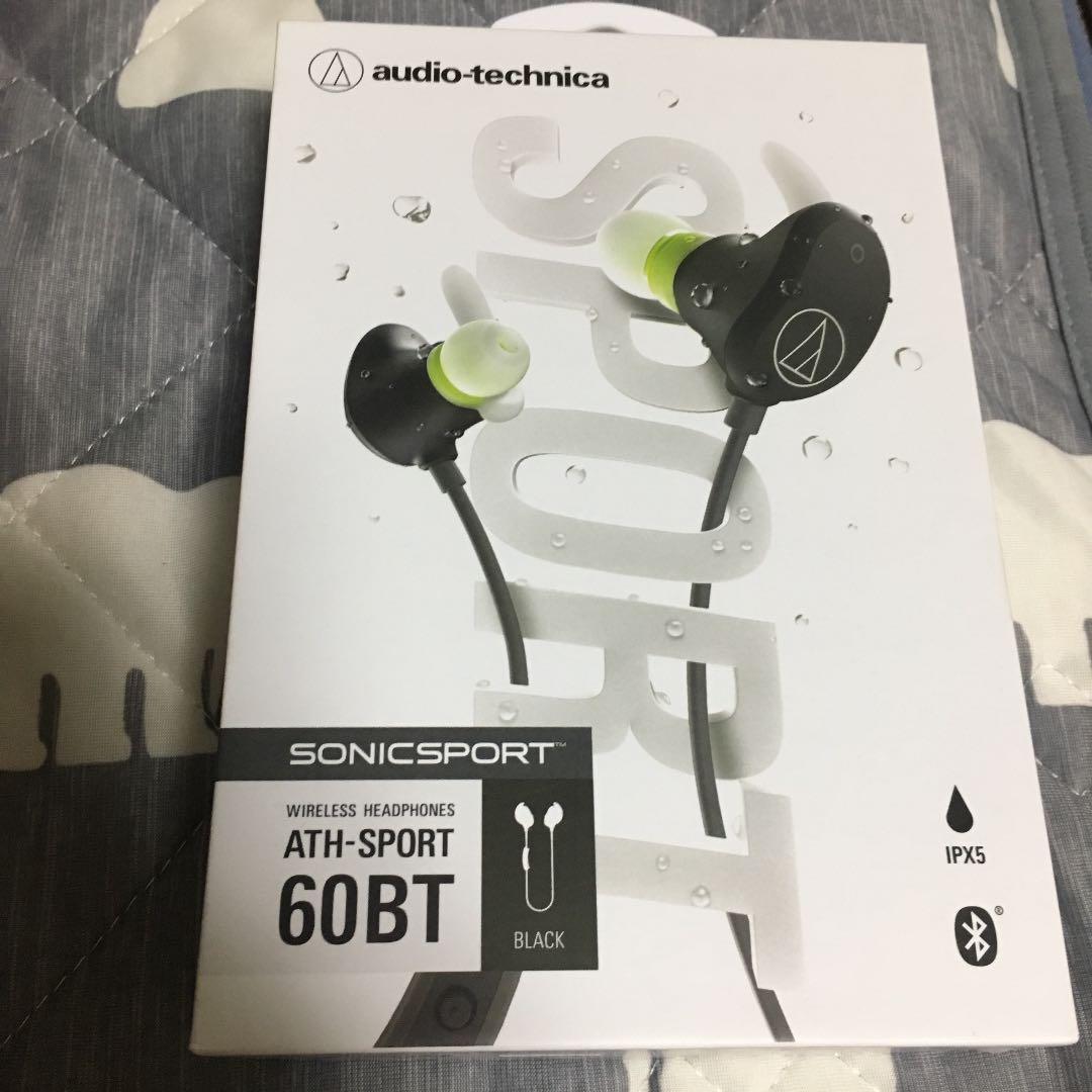 audio−technica ATH-SPORT60BT BKワイヤレスイヤホン
