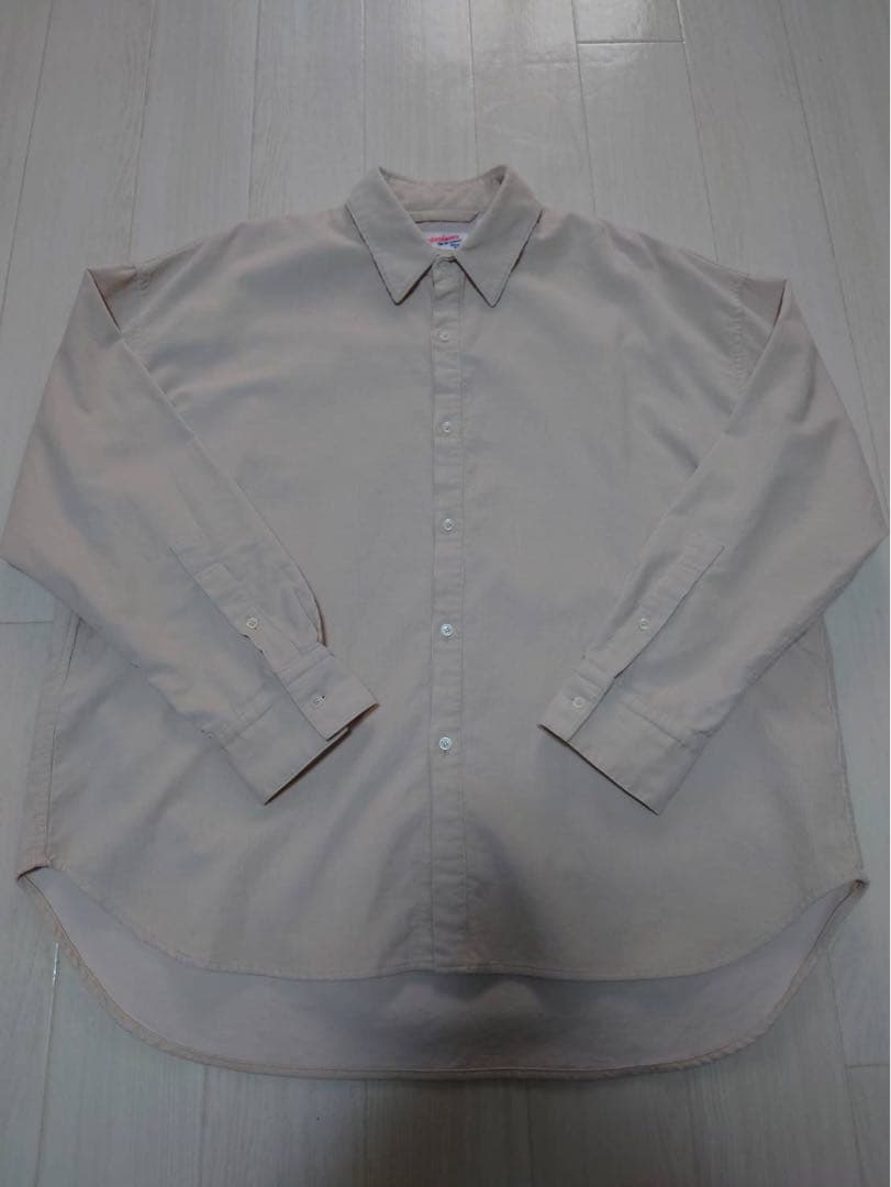 スピックアンドスパン　コットンコーデュロイルーズシャツ　ベージュ