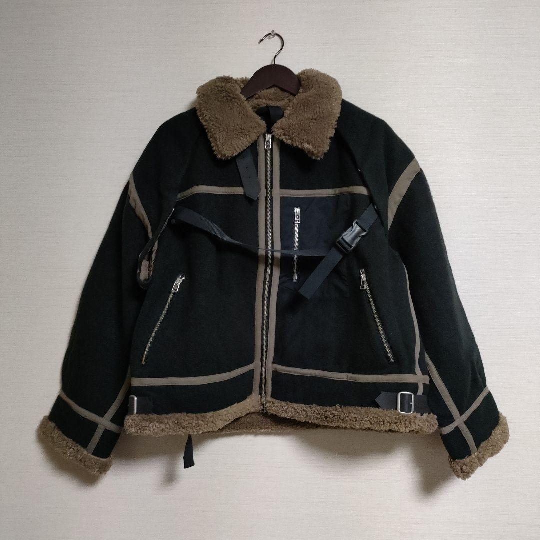 meanswhile ミーンズワイル レトロフリースメルトン B3ジャケット 2
