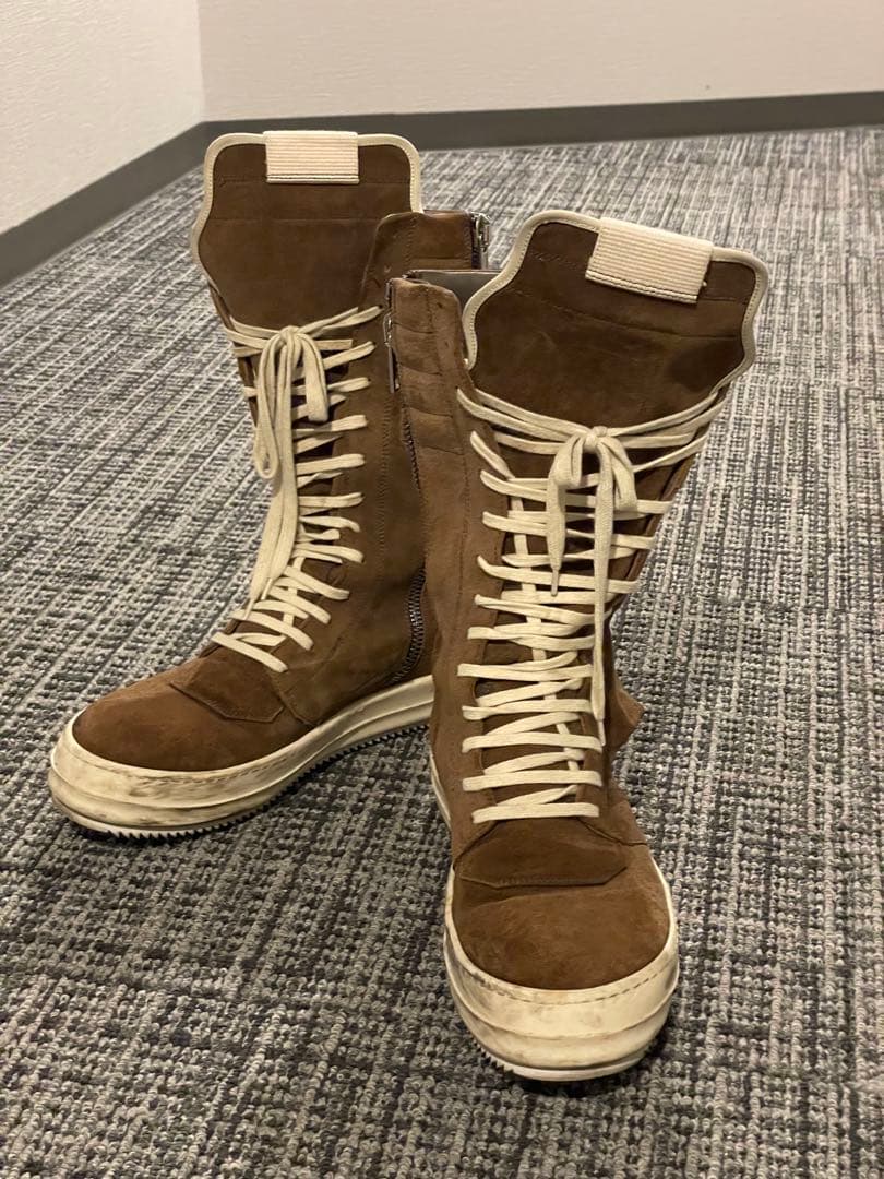 靴 Rick Owens cargo basket Suede Leather 42