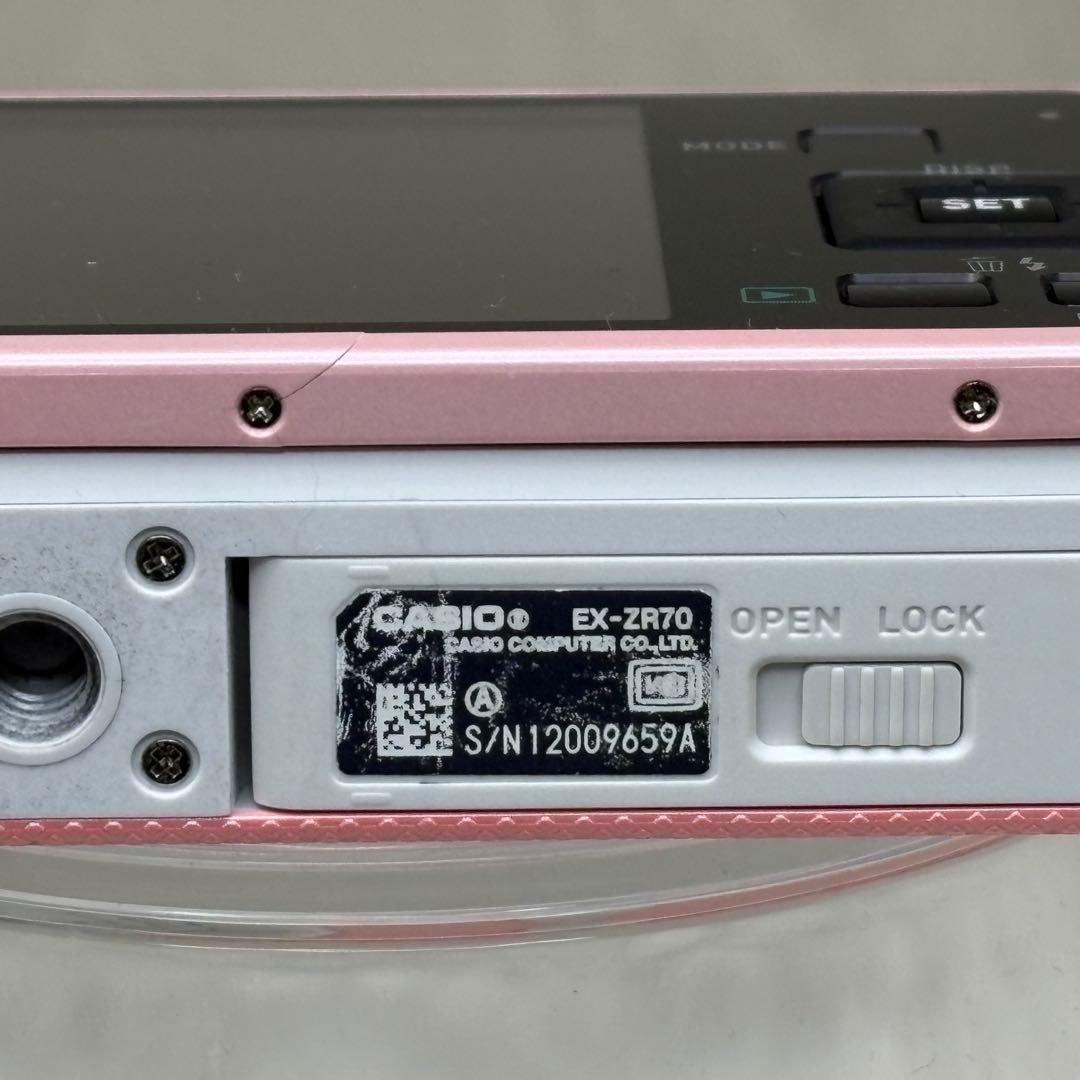 CASIO カメラ　EX-ZR70 ピンク　充電器　説明書 コンデジ　動作品