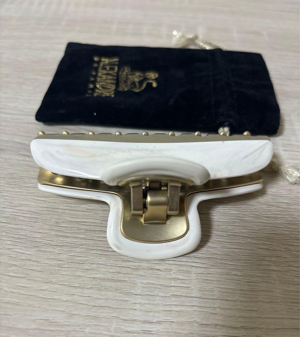 アレクサンドルドゥパリ　ヴァンドームヘアクリップL マーブル